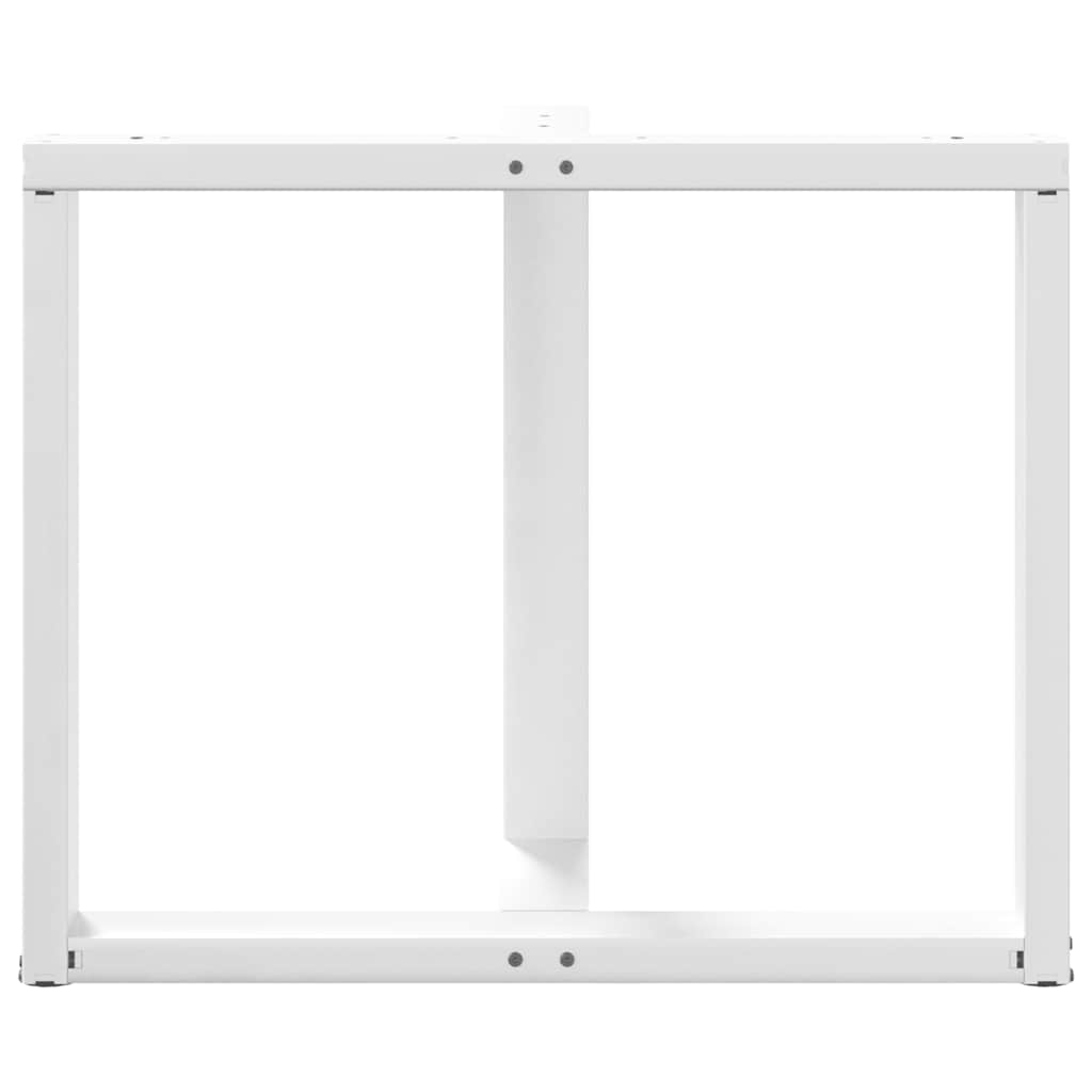 Dining Table Legs T-Shaped 2 pcs White 90x35x(72-73) cm Steel