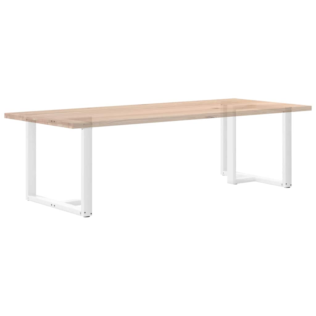 Dining Table Legs T-Shaped 2 pcs White 90x35x(72-73) cm Steel