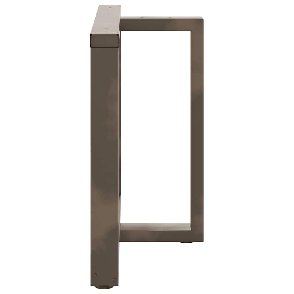 Dining Table Legs T-Shaped 2 pcs Black 90x35x(72-73) cm Steel