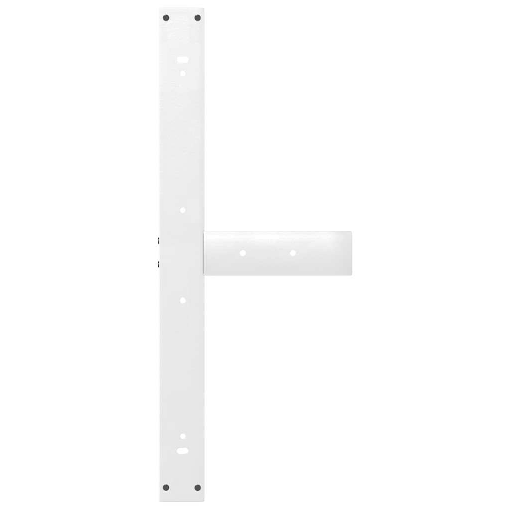 Dining Table Legs T-Shaped 2 pcs White 100x35x(72-73) cm Steel