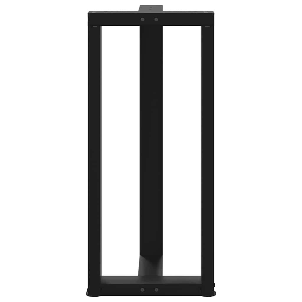 Bar Table Legs T-Shaped 2 pcs Black 40x35x(90-91) cm Steel