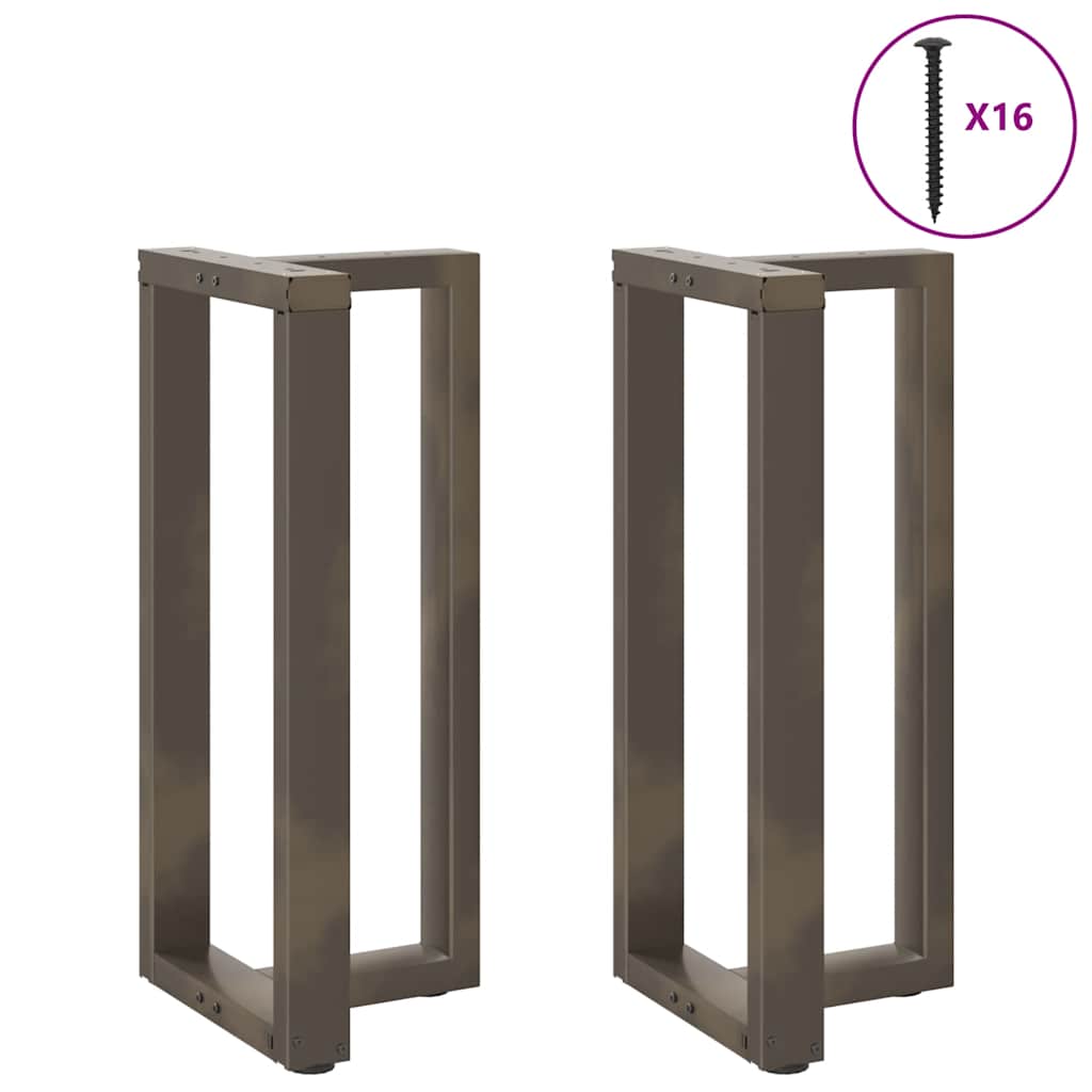 Bar Table Legs T-Shaped 2 pcs Black 40x35x(90-91) cm Steel