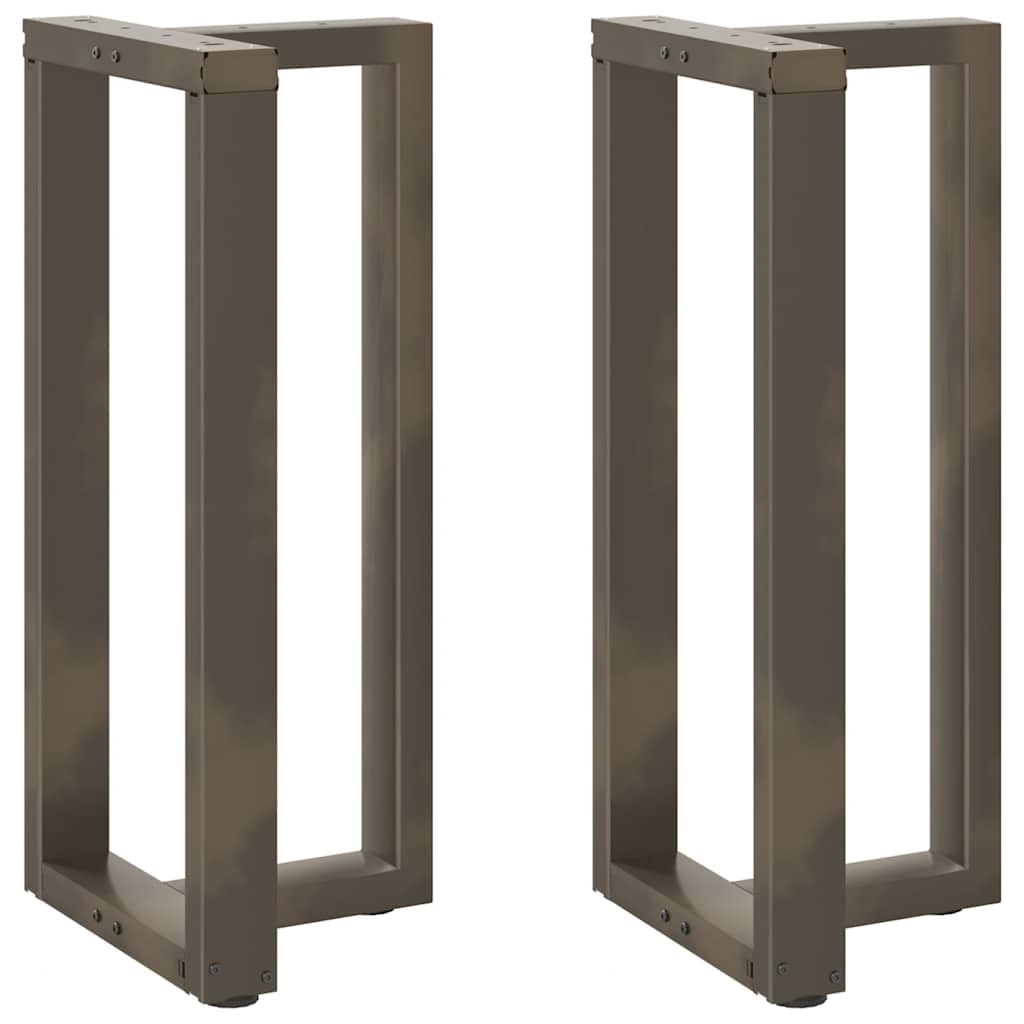 Bar Table Legs T-Shaped 2 pcs Black 50x35x(90-91) cm Steel