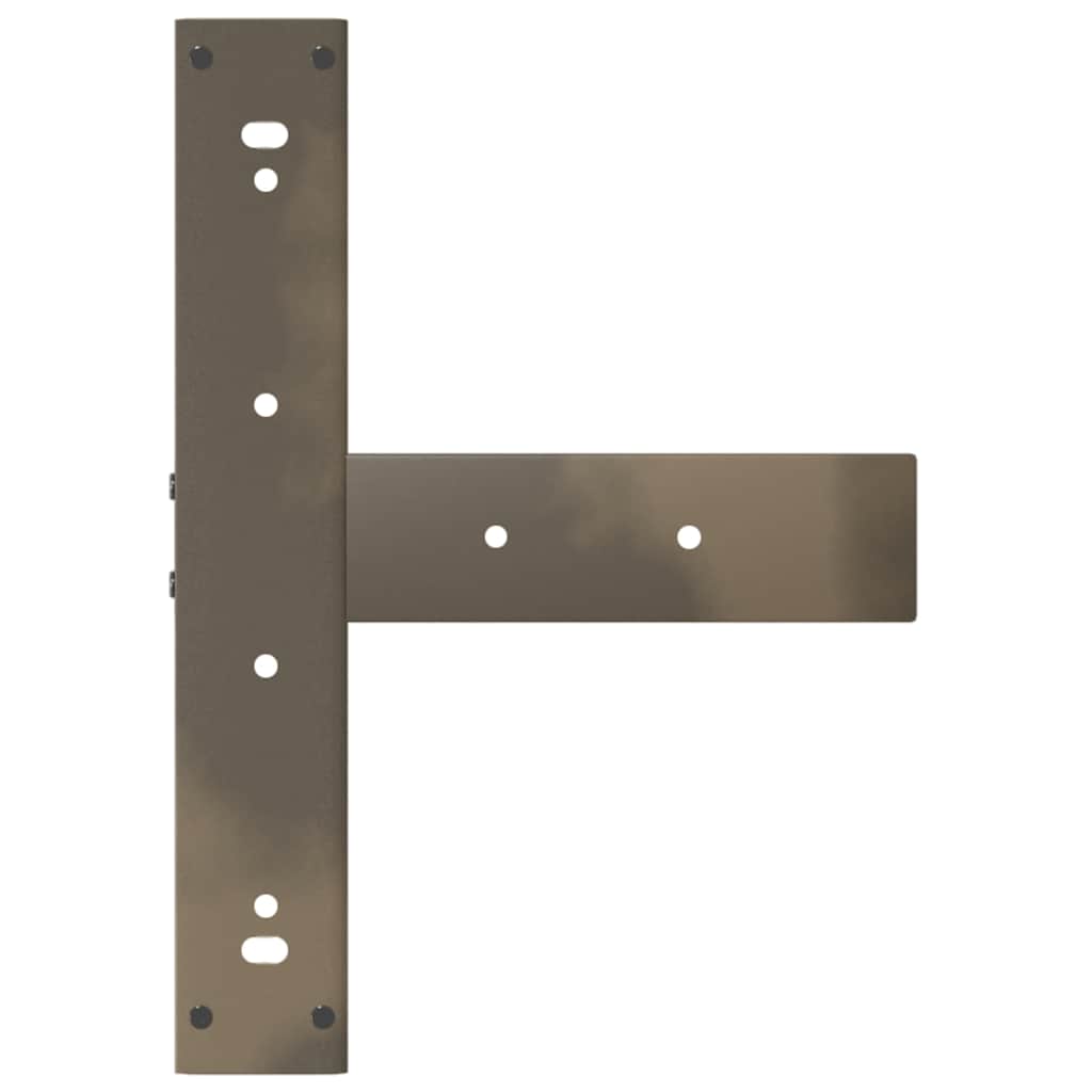 Bar Table Legs T-Shaped 2 pcs Black 50x35x(90-91) cm Steel