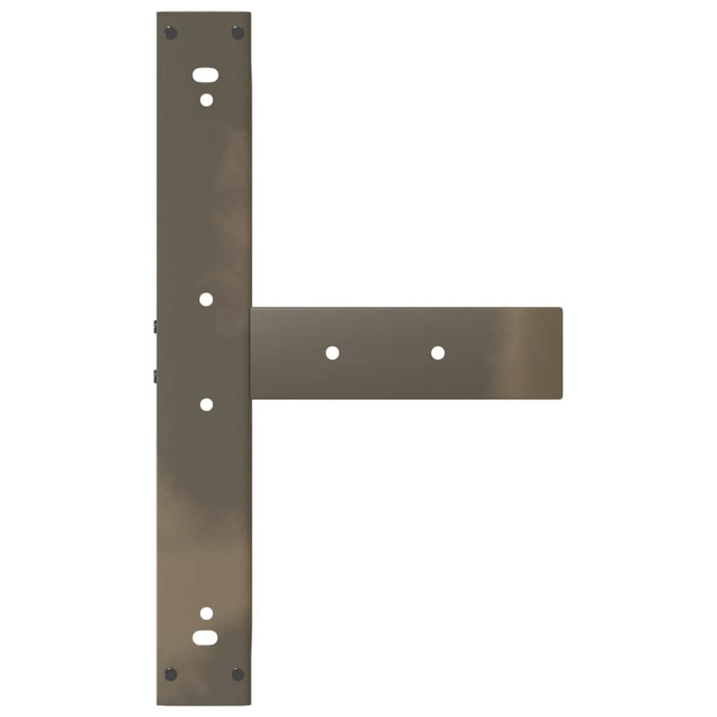 Bar Table Legs T-Shaped 2 pcs Black 60x35x(90-91) cm Steel