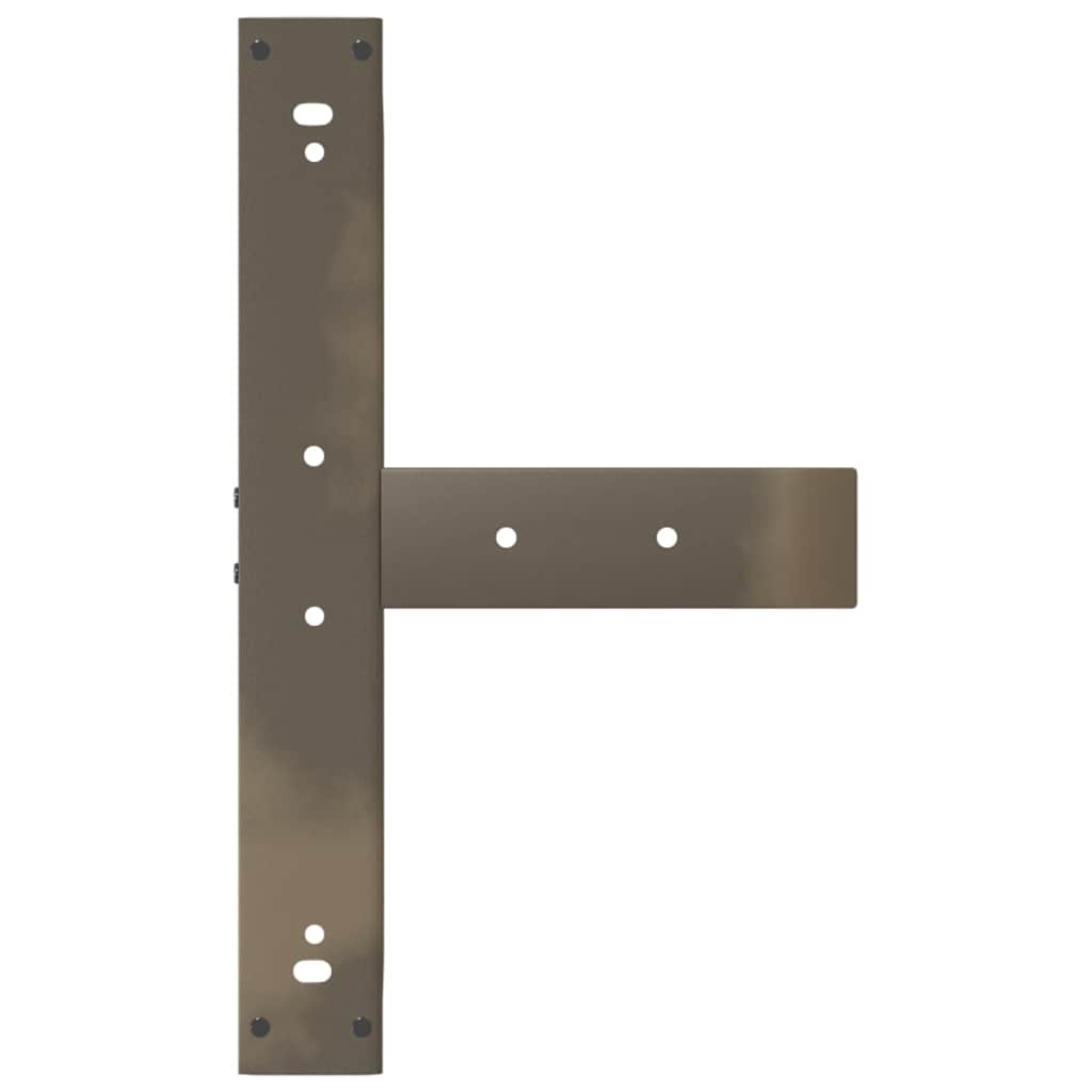 Bar Table Legs T-Shaped 2 pcs Black 60x35x(100-101) cm Steel