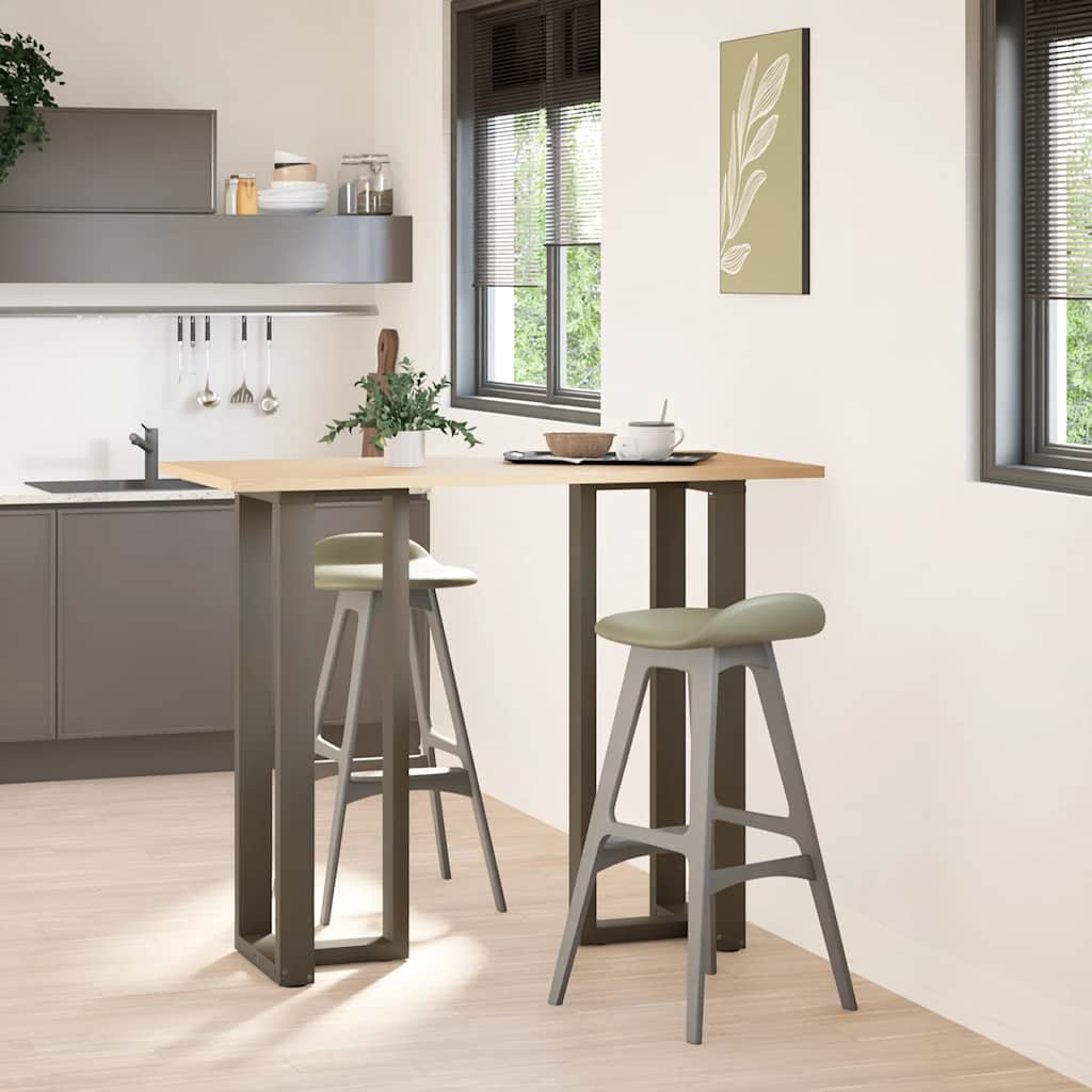 Bar Table Legs T-Shaped 2 pcs Black 40x35x(110-111) cm Steel
