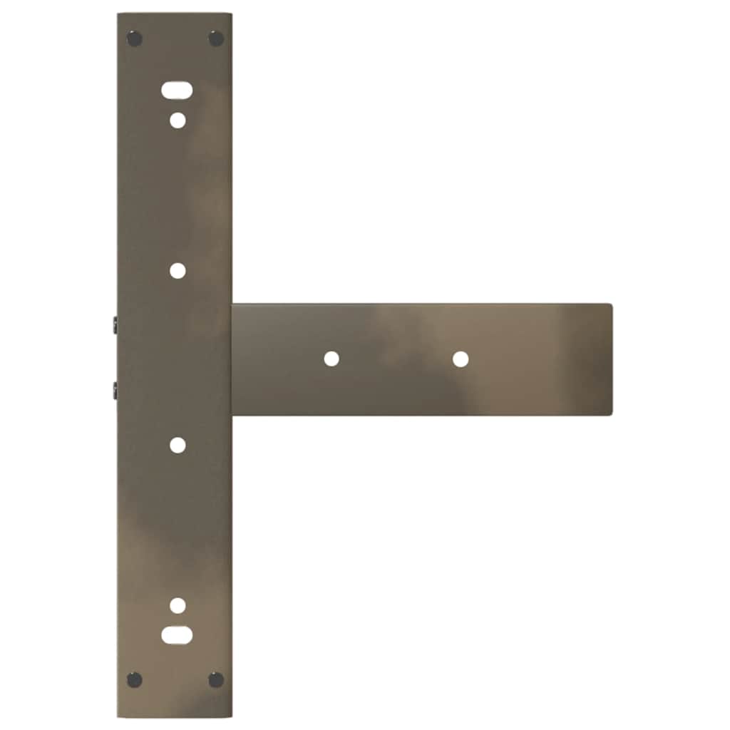 Bar Table Legs T-Shaped 2 pcs Black 50x35x(110-111) cm Steel