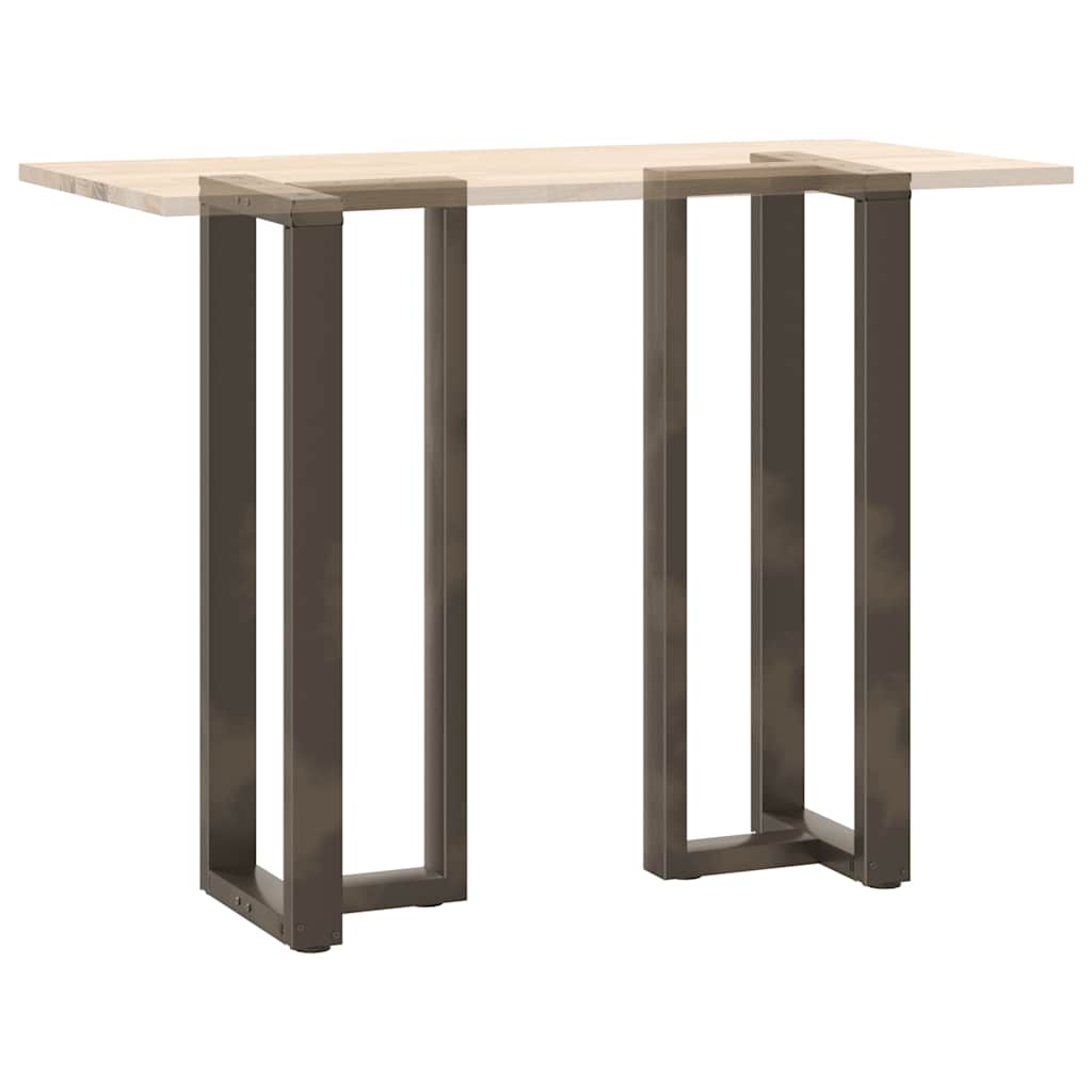 Bar Table Legs T-Shaped 2 pcs Black 50x35x(110-111) cm Steel