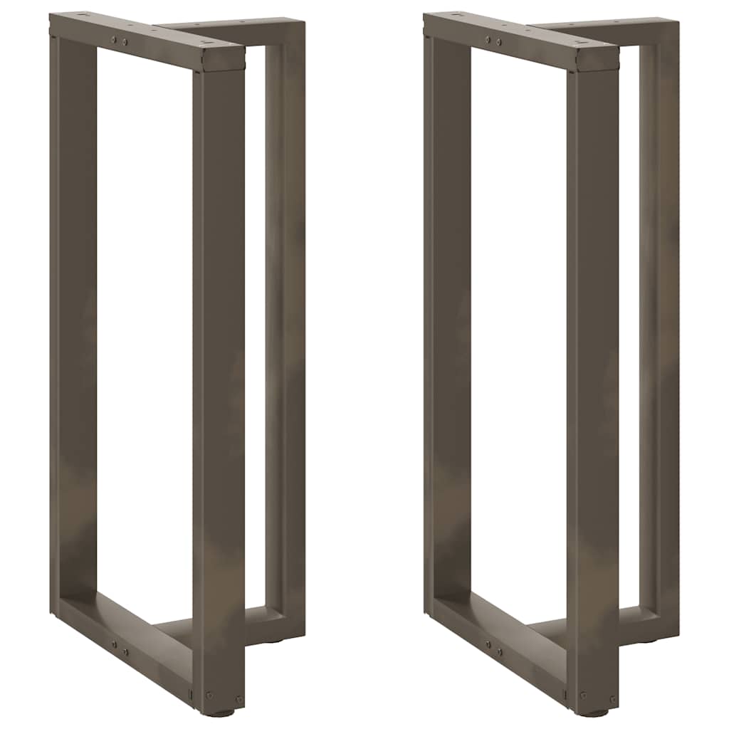 Bar Table Legs T-Shaped 2 pcs Black 60x35x(110-111) cm Steel