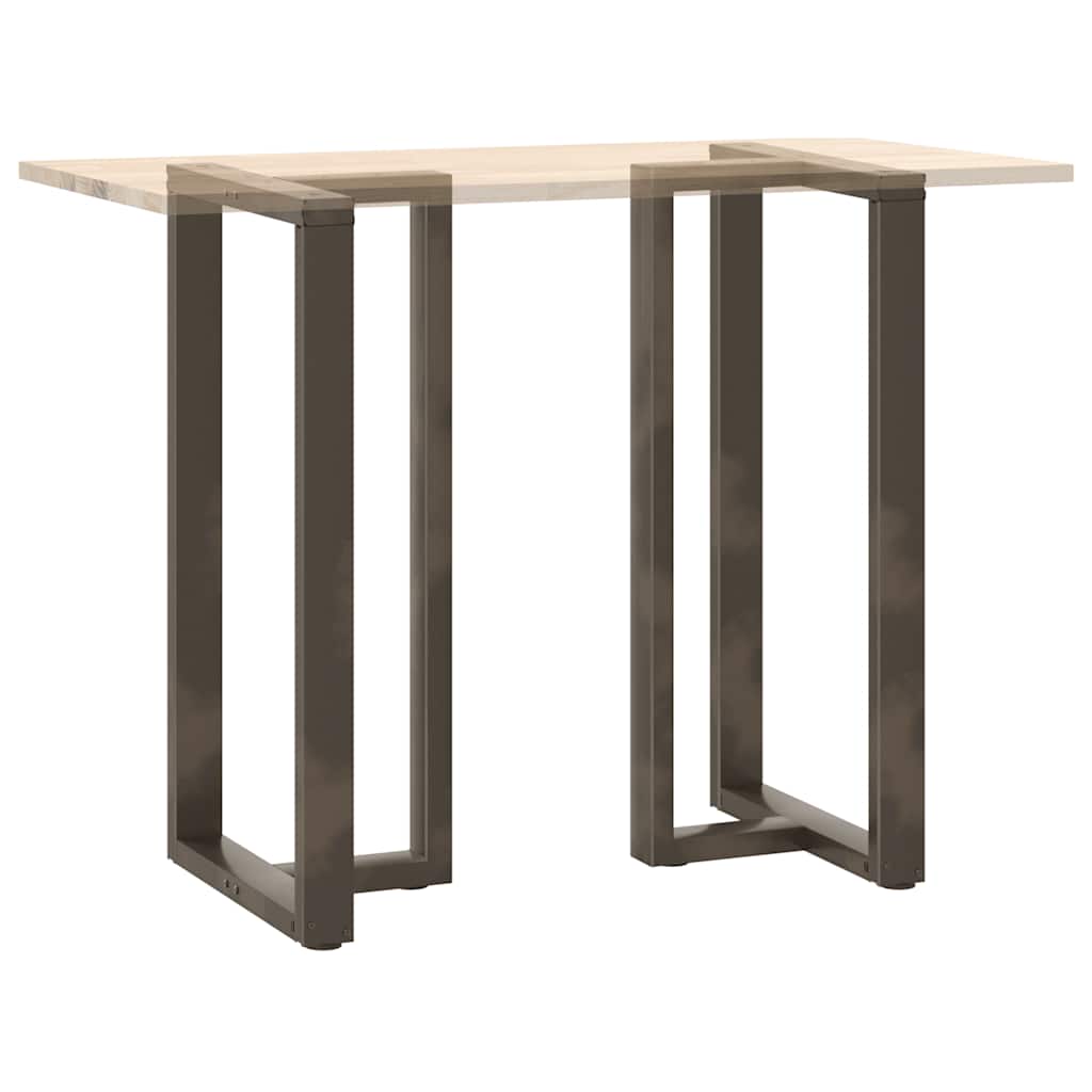 Bar Table Legs T-Shaped 2 pcs Black 60x35x(110-111) cm Steel