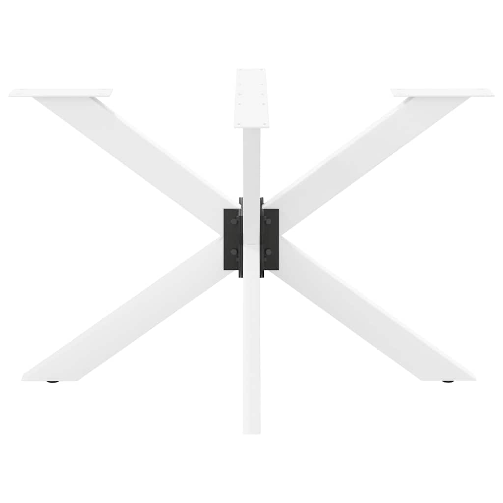 Dining Table Leg Spider Shape White 120x68x(72-73) cm Steel