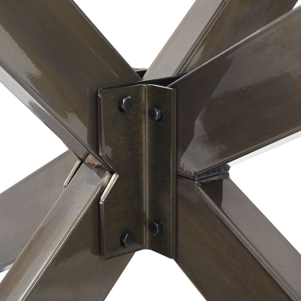 Dining Table Leg Spider Shape Black 120x68x(72-73) cm Steel