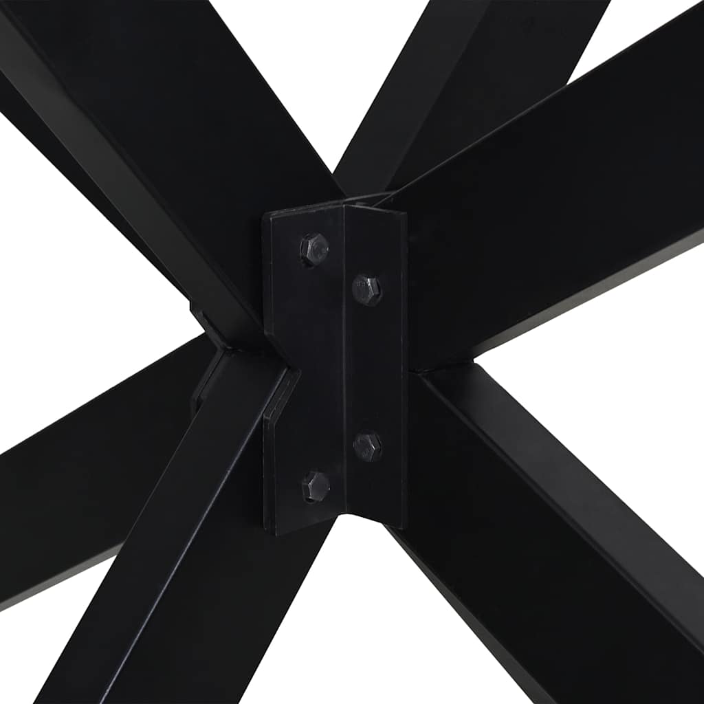 Dining Table Leg Spider Shape Black 150x78x(72-73) cm Steel