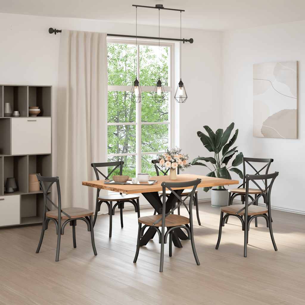 Dining Table Leg Spider Shape Black 85x85x(72-73) cm Steel