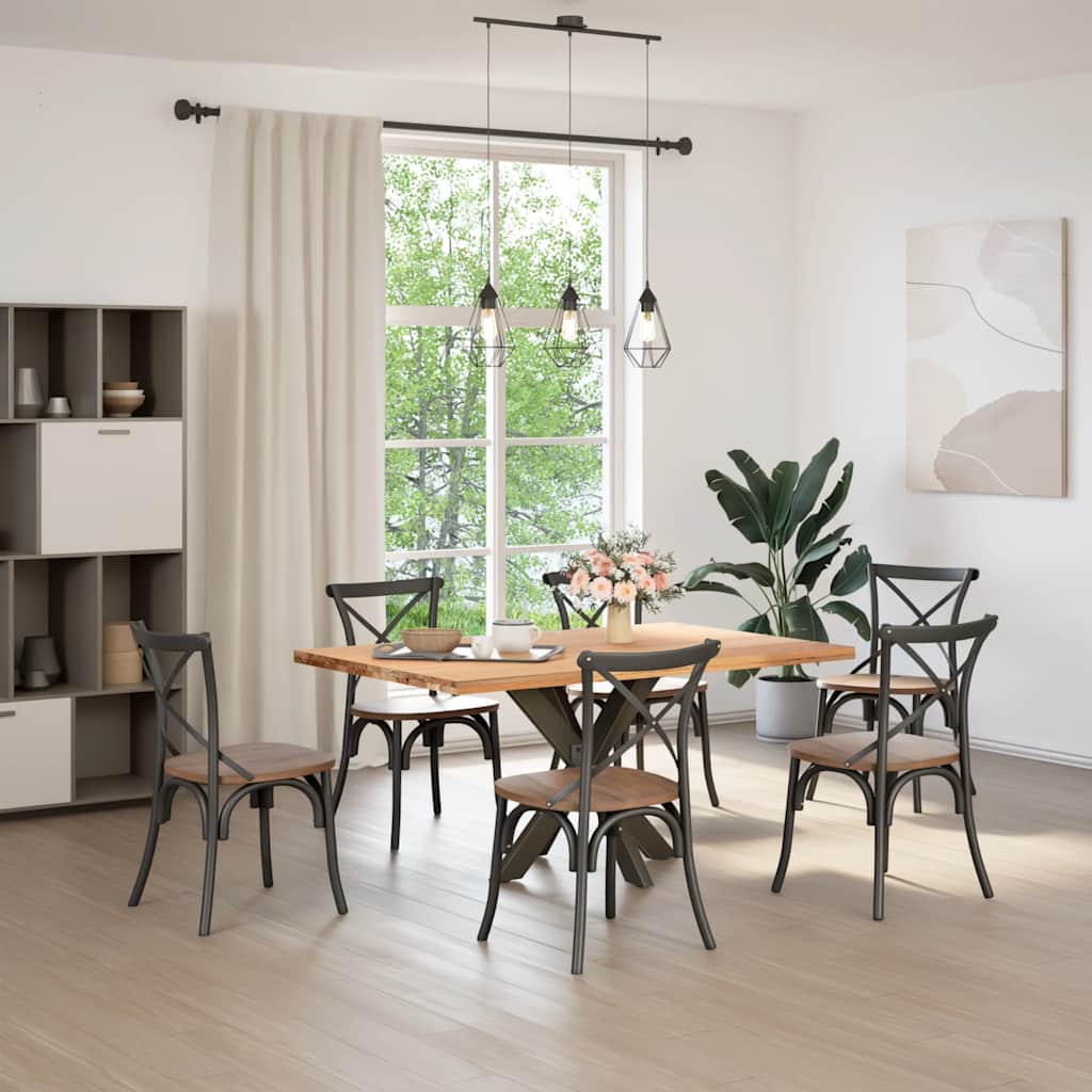 Dining Table Leg Spider Shape Black 85x85x(72-73) cm Steel