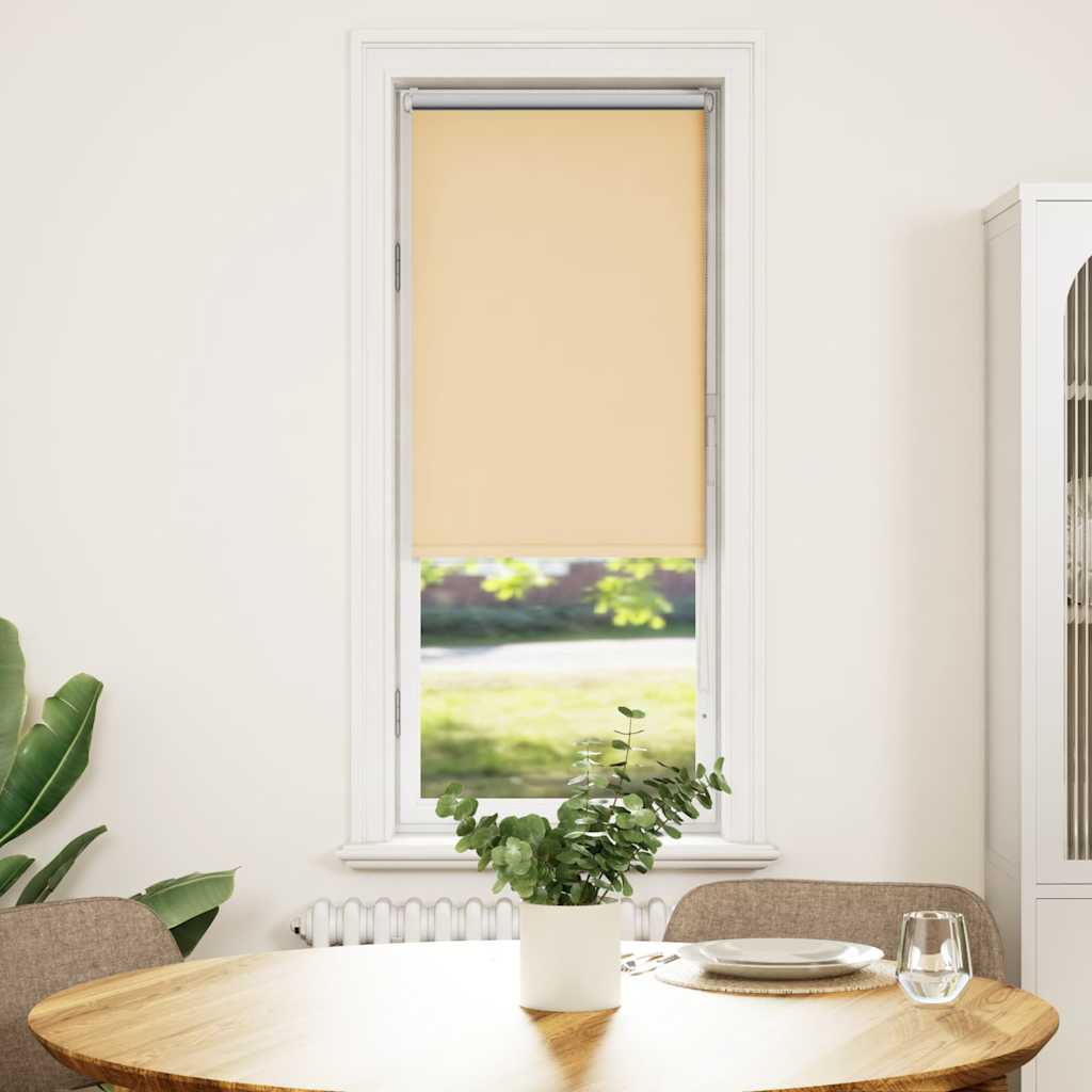 Roller Blind Blackout Beige 45x130 cm Fabric Width 40.7 cm Polyester