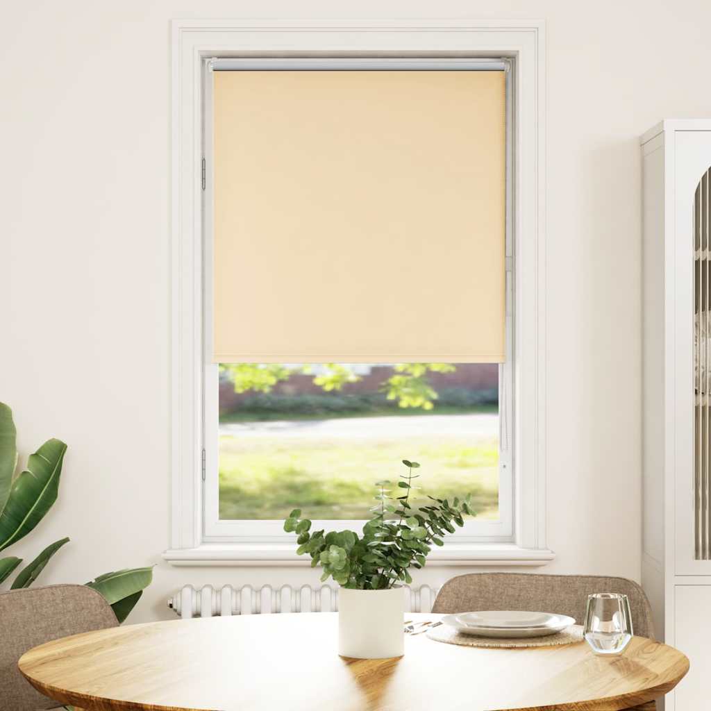 Roller Blind Blackout Beige 80x130 cm Fabric Width 75.7 cm Polyester