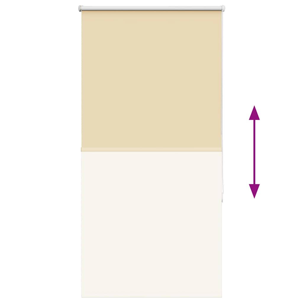 Roller Blind Blackout Beige 80x130 cm Fabric Width 75.7 cm Polyester