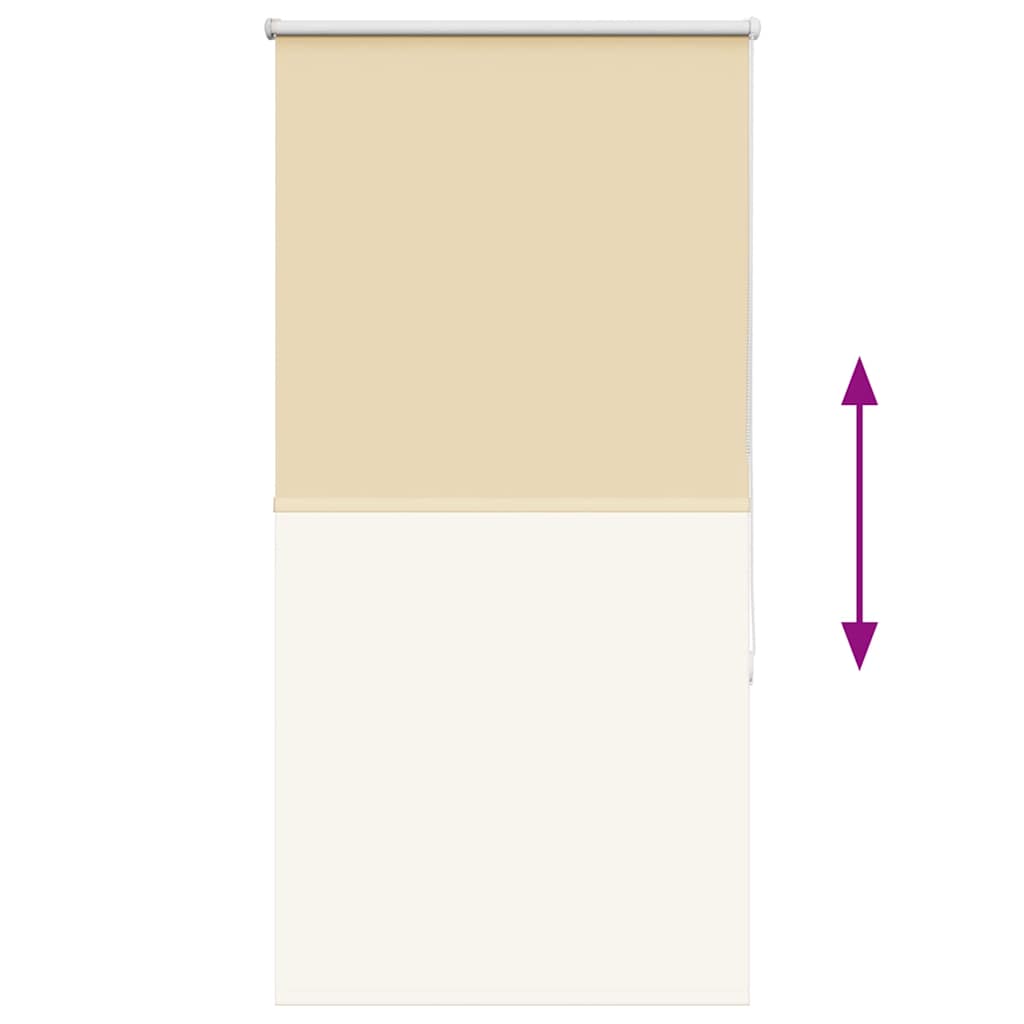 Roller Blind Blackout Beige 85x130 cm Fabric Width 80.7 cm Polyester
