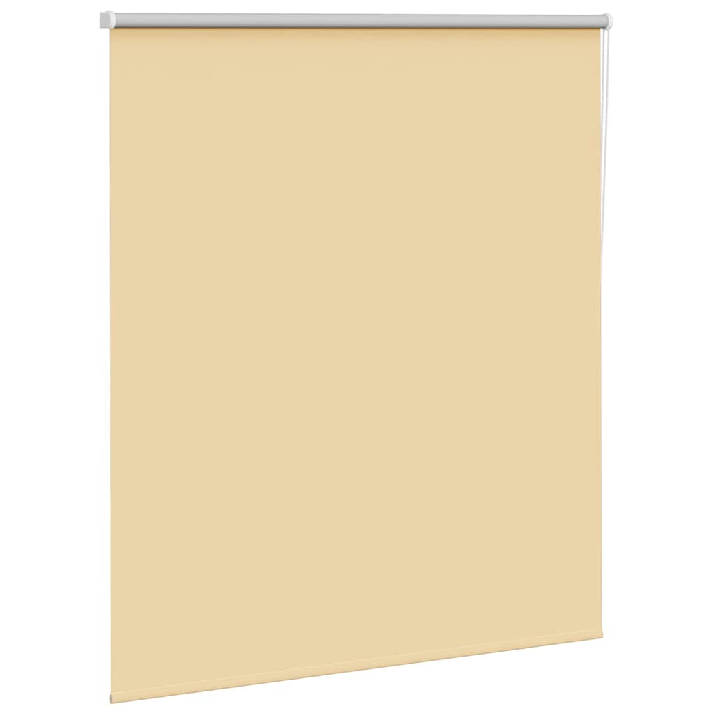 Roller Blind Blackout Beige 135x130 cm Fabric Width 131.6 cm Polyester