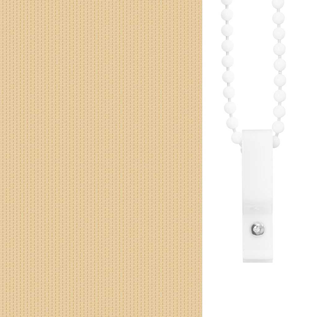 Roller Blind Blackout Beige 145x130 cm Fabric Width 141.6 cm Polyester