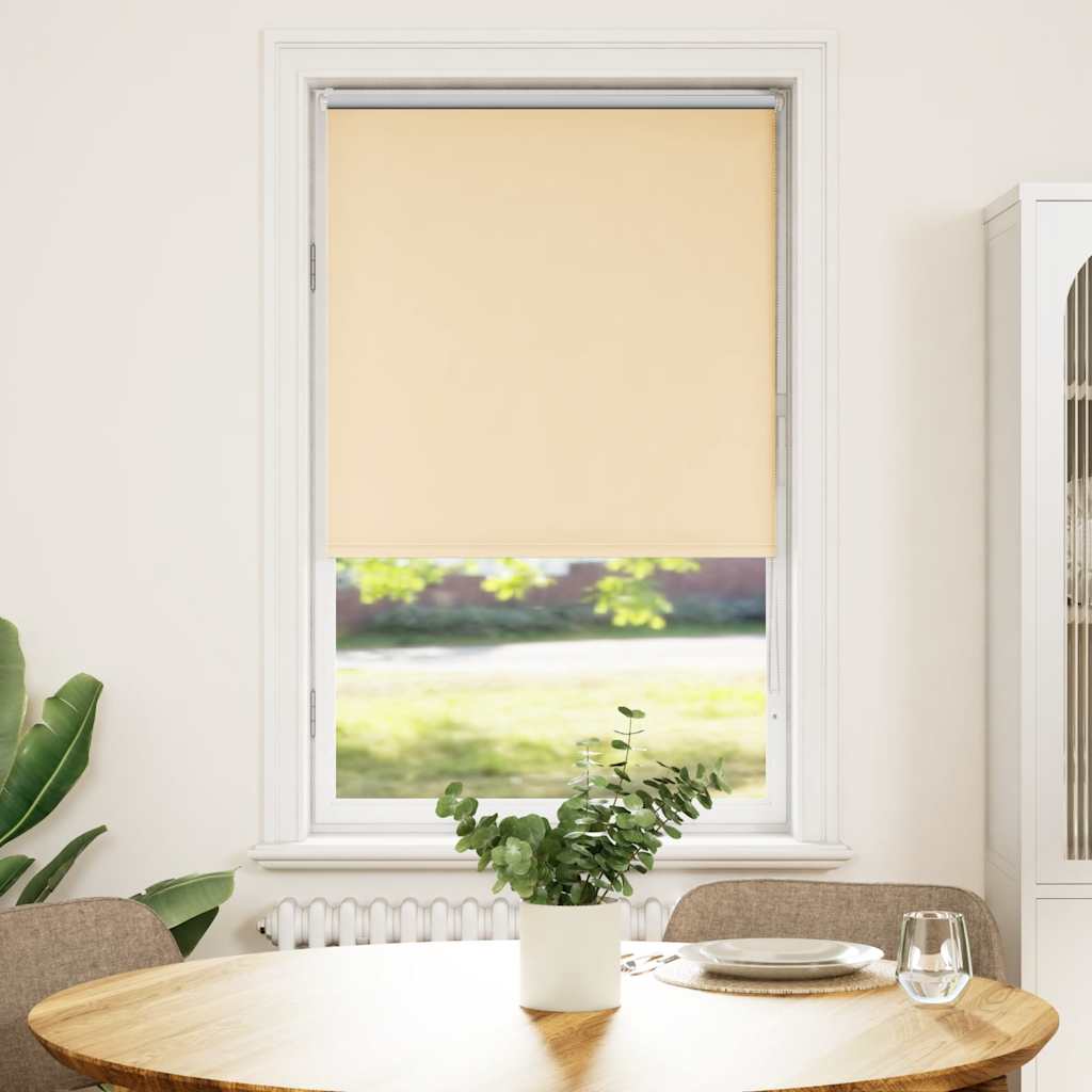 Roller Blind Blackout Beige 75x150 cm Fabric Width 70.7 cm Polyester