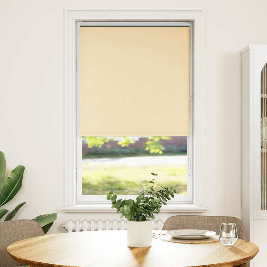 Roller Blind Blackout Beige 75x175 cm Fabric Width 70.7 cm Polyester