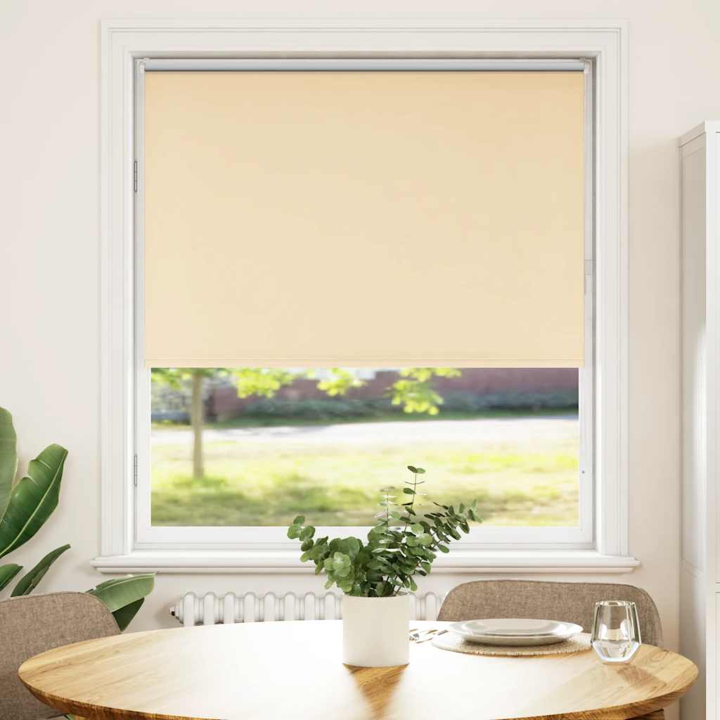 Roller Blind Blackout Beige 100x175 cm Fabric Width 95.7 cm Polyester