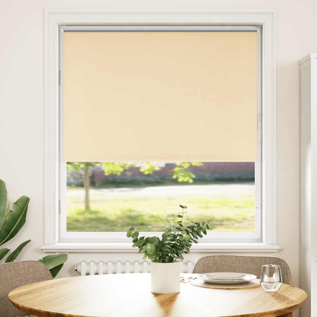 Roller Blind Blackout Beige 110x175 cm Fabric Width 105.7 cm Polyester