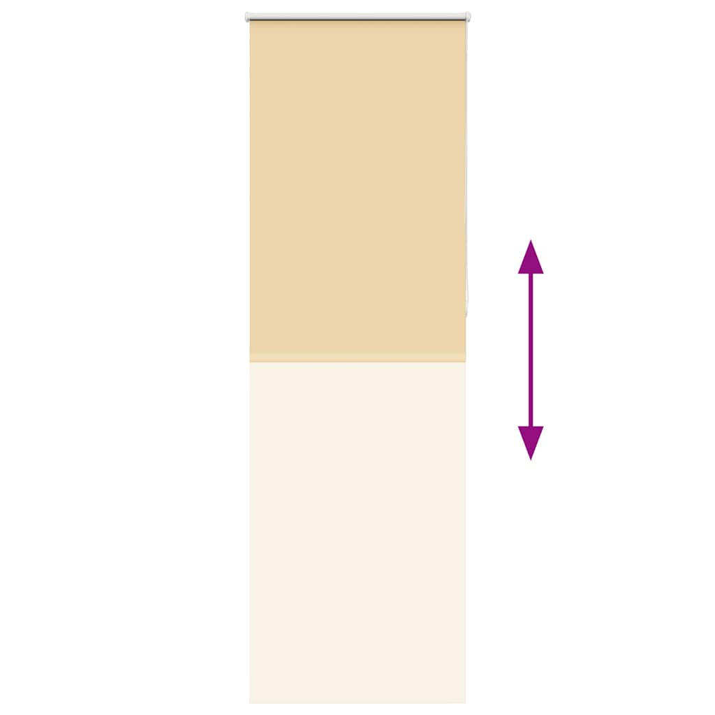 Roller Blind Blackout Beige 80x210 cm Fabric Width 75.7 cm Polyester