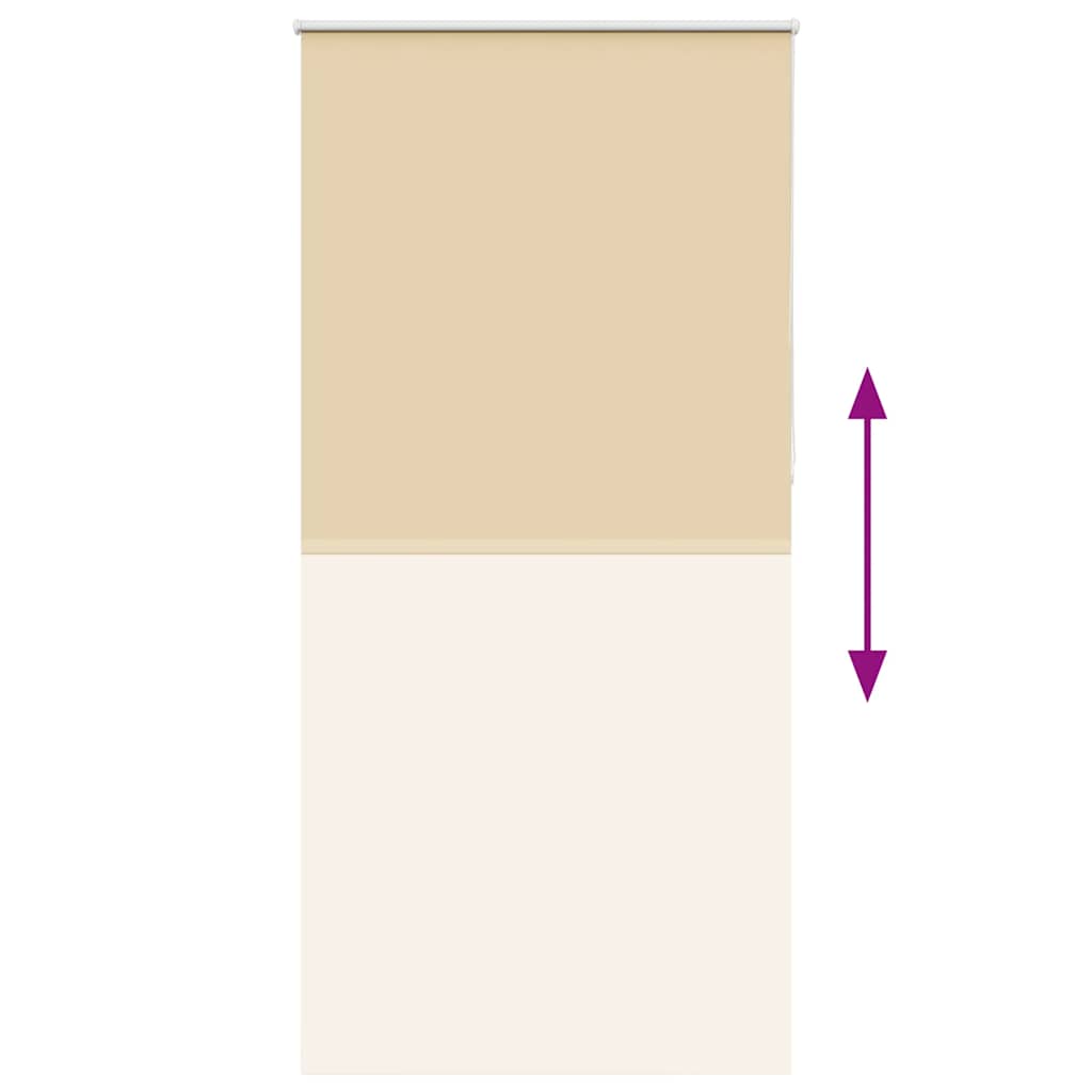 Roller Blind Blackout Beige 105x210 cm Fabric Width 100.7 cm Polyester