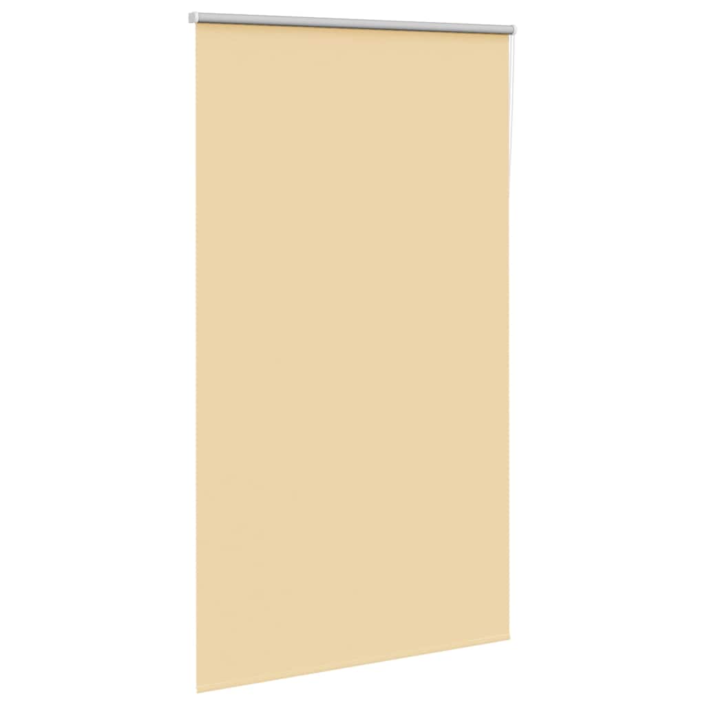 Roller Blind Blackout Beige 130x210 cm Fabric Width 126.6 cm Polyester