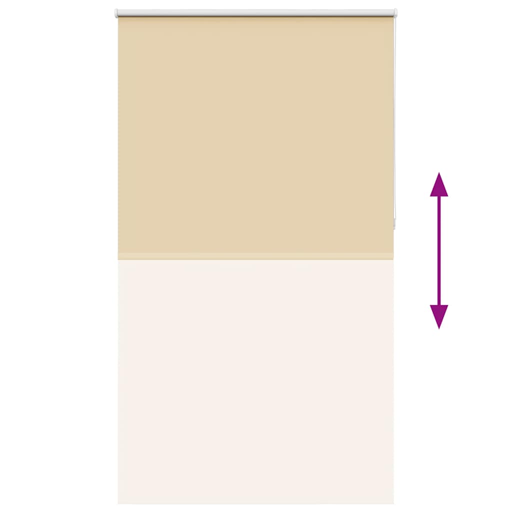 Roller Blind Blackout Beige 130x210 cm Fabric Width 126.6 cm Polyester