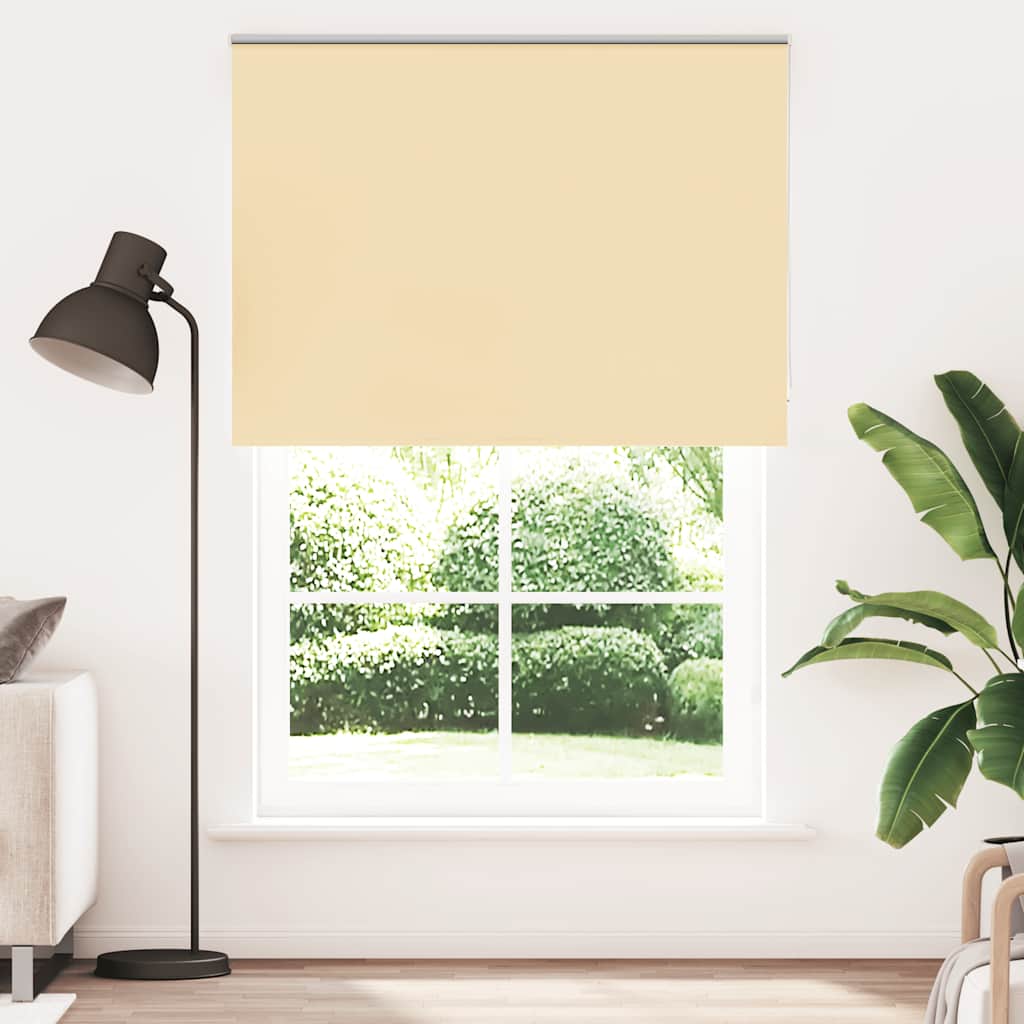 Roller Blind Blackout Beige 160x210 cm Fabric Width 156.6 cm Polyester