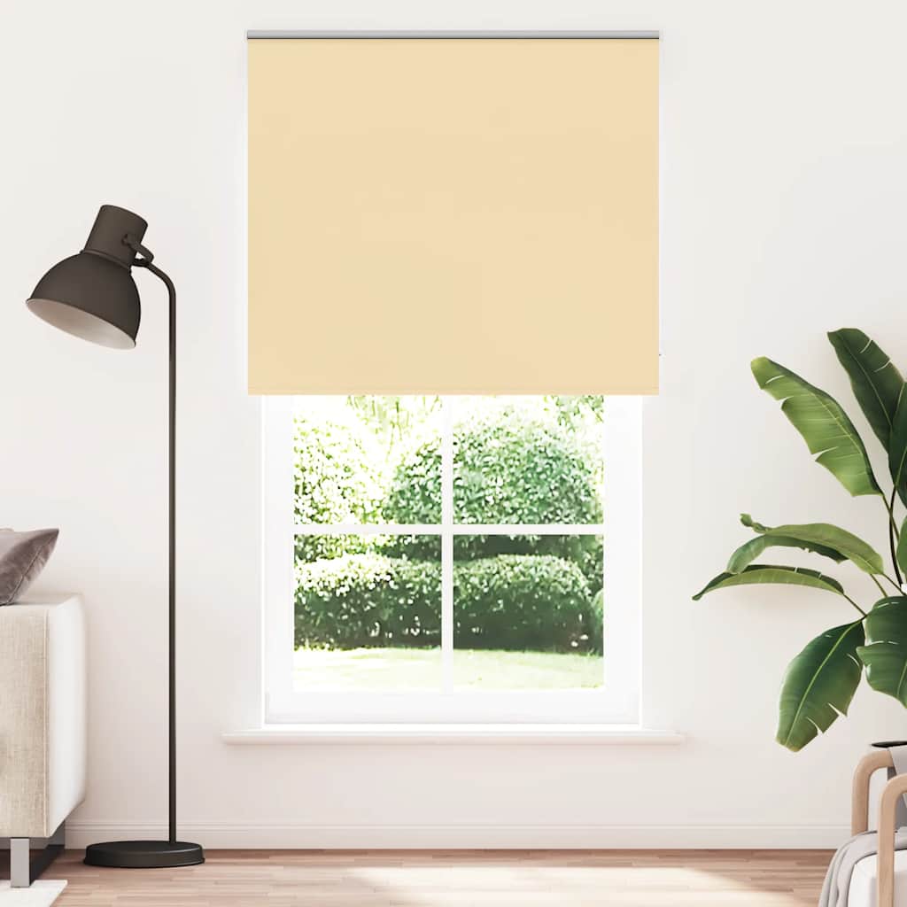 Roller Blind Blackout Beige 120x230 cm Fabric Width 116.6 cm Polyester