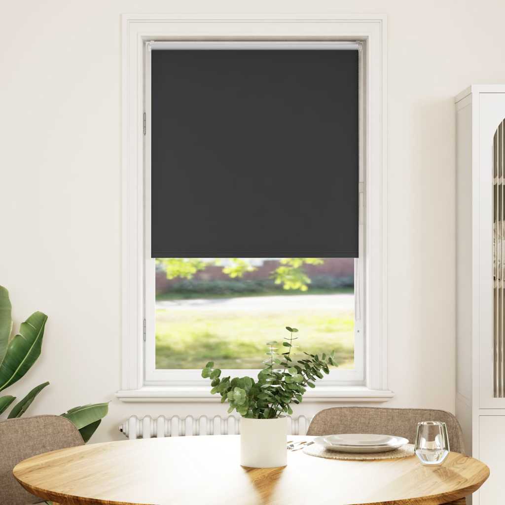 Roller Blind Blackout Black 75x150 cm Fabric Width 70.7 cm Polyester