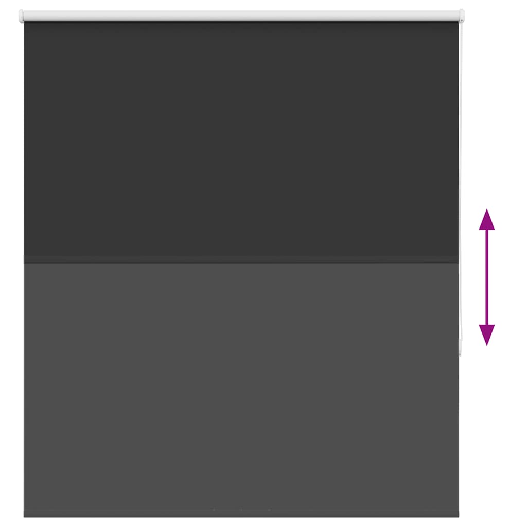 Roller Blind Blackout Black 125x150 cm Fabric Width 121.6 cm Polyester