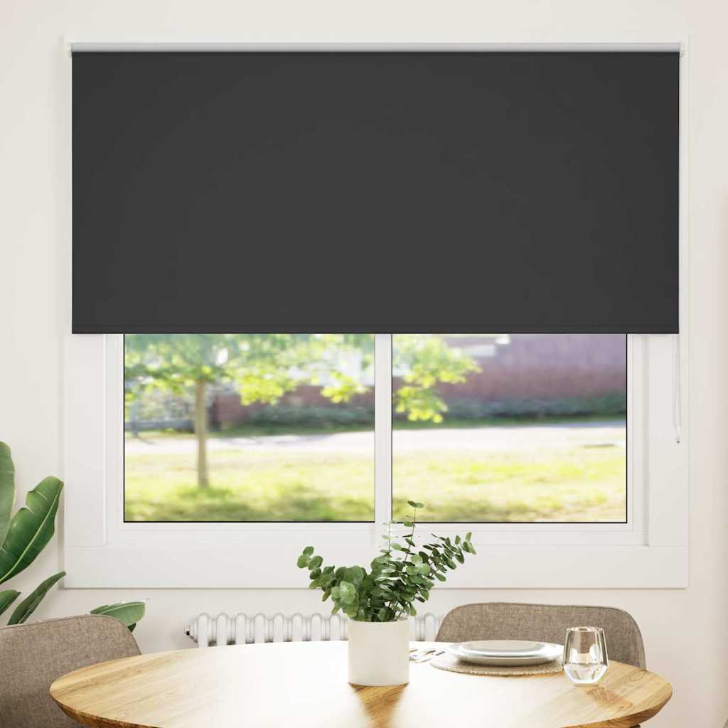 Roller Blind Blackout Black 155x150 cm Fabric Width 151.6 cm Polyester