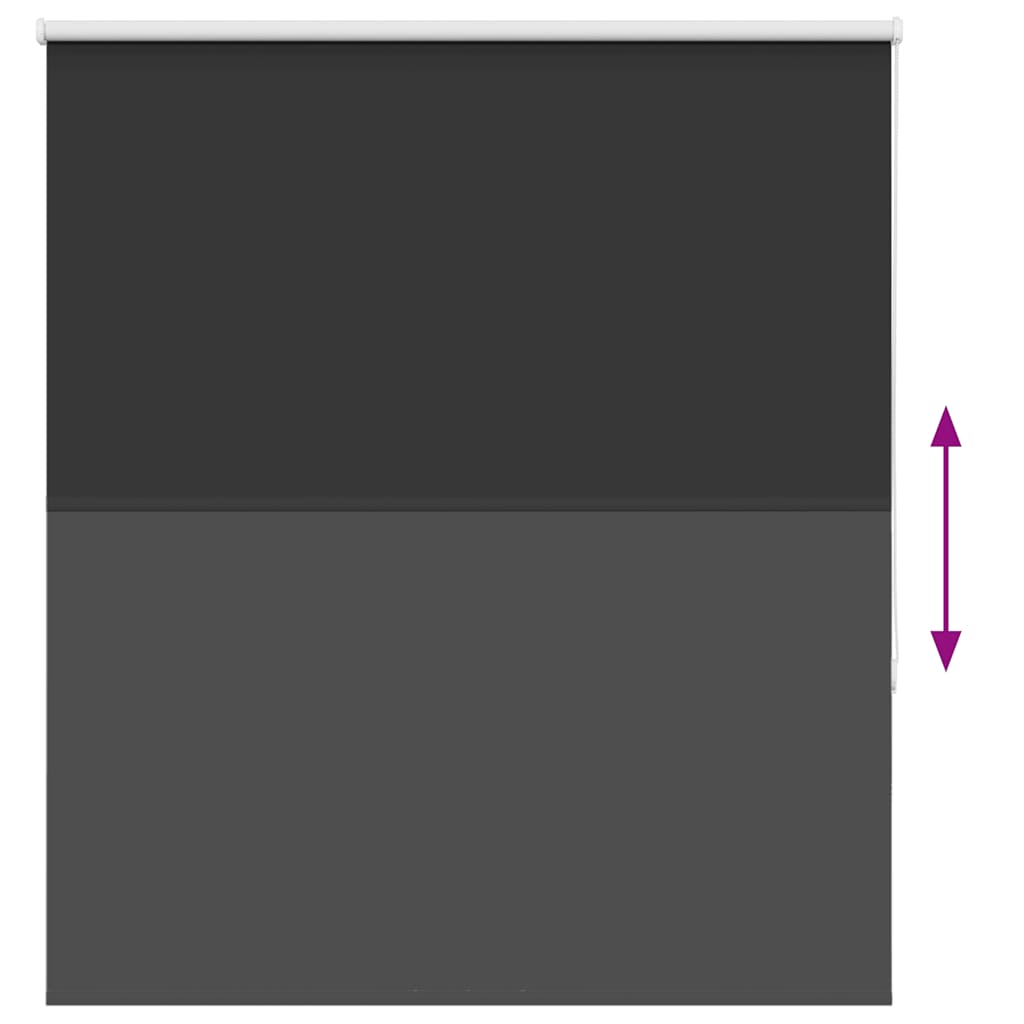 Roller Blind Blackout Black 125x175 cm Fabric Width 121.6 cm Polyester