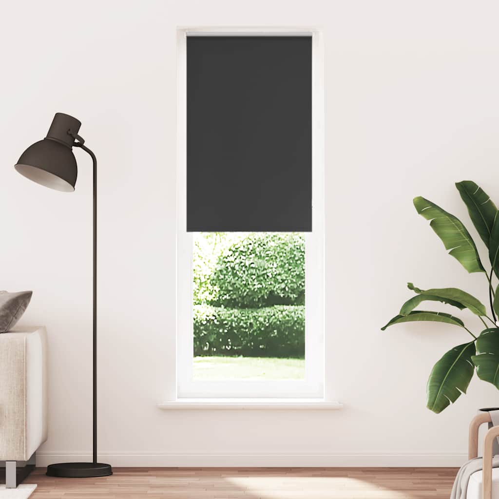 Roller Blind Blackout Black 70x210 cm Fabric Width 65.7 cm Polyester