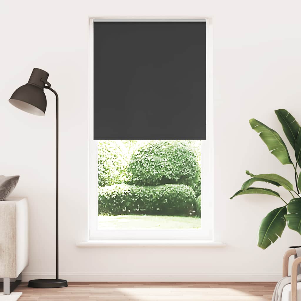 Roller Blind Blackout Black 95x210 cm Fabric Width 90.7 cm Polyester
