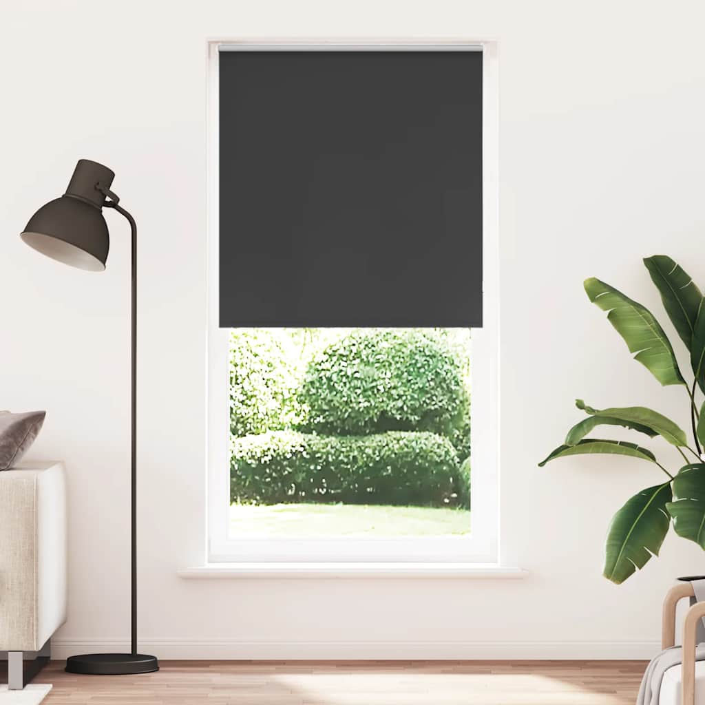 Roller Blind Blackout Black 100x210 cm Fabric Width 95.7 cm Polyester