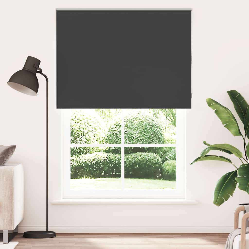 Roller Blind Blackout Black 165x210 cm Fabric Width 161.6 cm Polyester