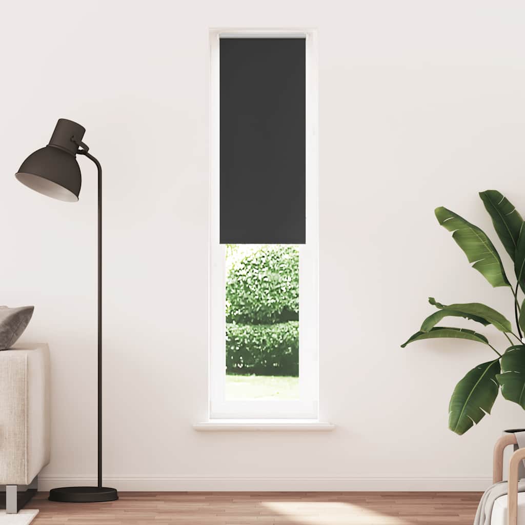 Roller Blind Blackout Black 55x230 cm Fabric Width 50.7 cm Polyester