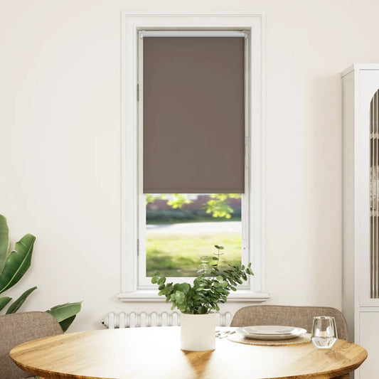 vidaXL Roller Blind Blackout Coffee 50x130 cm Fabric Width 45.7 cm Polyester