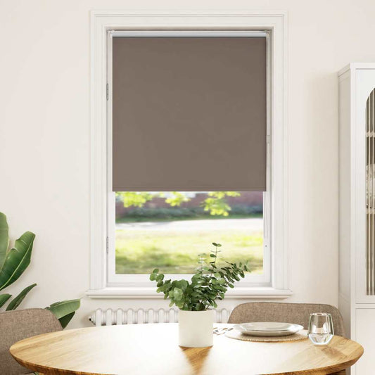 vidaXL Roller Blind Blackout Coffee 65x130 cm Fabric Width 60.7 cm Polyester