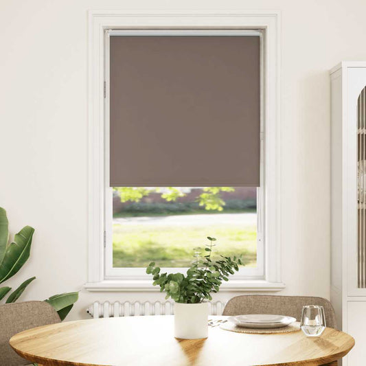 vidaXL Roller Blind Blackout Coffee 70x130 cm Fabric Width 65.7 cm Polyester