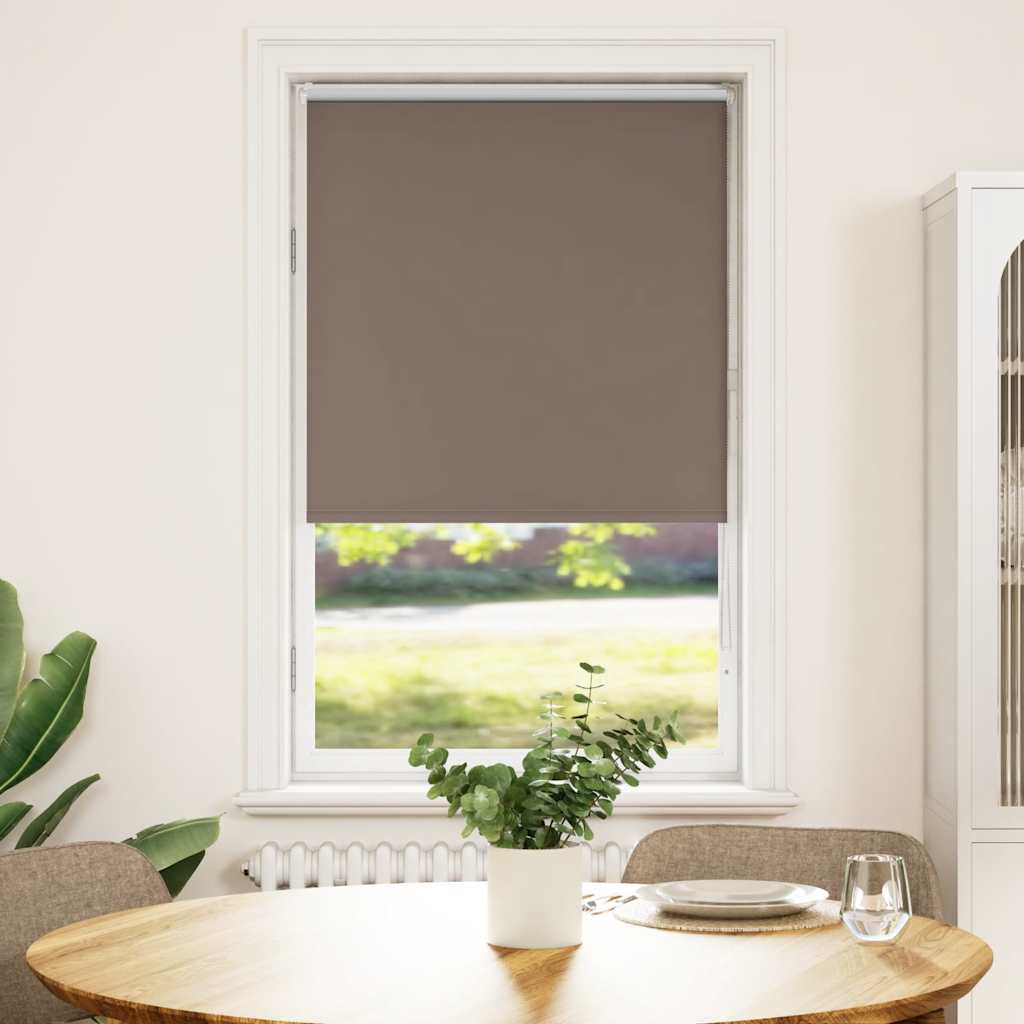 vidaXL Roller Blind Blackout Coffee 75x130 cm Fabric Width 70.7 cm Polyester