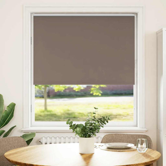 vidaXL Roller Blind Blackout Coffee 115x130 cm Fabric Width 110.7 cm Polyester